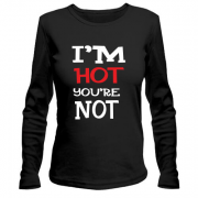 Жіночий лонгслів I`m hot you are not